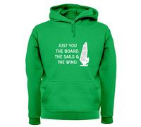Just You, The Sails & The Wind - Adulti Felpa con Cappuccio/Maglione - Windsurf