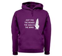 Just You, The Sails & The Wind - Adulti Felpa con Cappuccio/Maglione - Windsurf