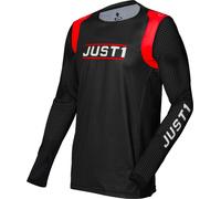 Just1 J-Flex Aria Maglia Motocross, nero-rosso, taglia S per maschi