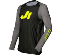 Just1 J-Flex Maglia Motocross, nero-grigio-giallo, taglia XL per maschi