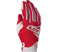 Just1 J-Force 2.0 Guanti da motocross, bianco-rosso, taglia L per maschi