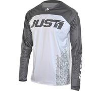Just1 J-Force Terra Maglia Motocross, grigio-bianco, taglia S per maschi