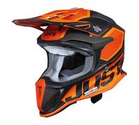 JUST1 J18-F Hexa, casco arancione-nero opaco, 56-S