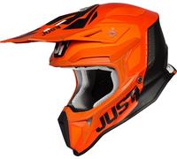 Just1 J18 Pulsar Casco motocross, nero-arancione, taglia S per maschi
