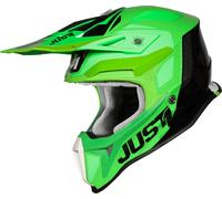 Just1 J18 Pulsar Casco motocross, nero-verde, taglia XS per maschi