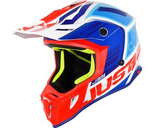 Just1 J38 Blade, casco cross S male Blu/Rosso/Bianco