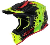 Just1 J38 Mask Casco motocross, nero-rosso-giallo, taglia M per maschi