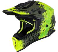 Just1 J38 Mask Casco motocross, verde-giallo, taglia S per maschi
