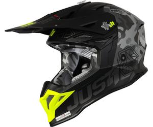 Just1 J39 Kinetic Casco motocross, nero-grigio, taglia XS per maschi