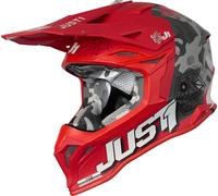 Just1 J39 Kinetic Casco motocross, nero-rosso, taglia L per maschi