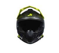 Just1 J34 Adventure Pro Outerspace, casco enduro S male Nero/Grigio/Giallo Fluo