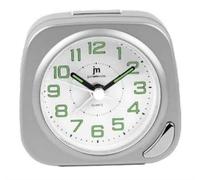 justaminute LOWELL SVEGLIA QUARZO ANALOGICA CON LUCE SNOOZE E SUONERIA IN 6 VERSIONI JA7086 (Silver Quadrata)