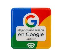 JUSTAP - Adesivo in resina con NFC per recensioni Google, compatibile con iPhone e Android, statistiche e contatti, menu personalizzato, senza abbonamento