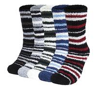 Justay Comf 5 Paia Calze Uomo Spugna Termiche e Calzini Uomo Lunghe in Inverno Taglia unica Miscela Di Colori3