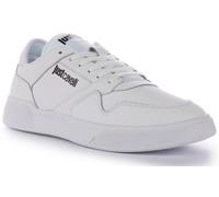 JUSTCAVALLI 75Qa3Sb6 Fondo Minimalista Moda Trainer Bianco Uomo UK 6 - 12