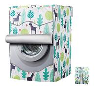 Justchee Copertura Lavatrice Esterna Impermeabile, Verde, Poliestere, Adatta per Lavatrici con ApERTure Anteriori, Profondità 50 ~ 64cm