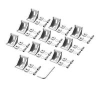 Justech 10 x Staffa Angolare in Lega di Alluminio 90 Gradi Staffa a Forma di L 4040 4080 Staffa Angolare Fissaggio Giunto ad Angolo Retto Staffa (39x39x35 mm)
