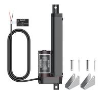 Justech 12V DC 1500N 150mm Motore Attuatore Lineare Multifunzione per Sollevatore Corsa Motore Elettrico con Staffe Montaggio per Auto Automobile RV Elettrico Apricancello Macchine Industriale - Nero