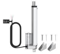 Justech 12V DC 750N 200mm Motore Attuatore Lineare Multifunzione per Sollevatore Corsa Motore Elettrico con Staffe Montaggio per Auto Automobile RV Elettrico Apricancello Macchine Industriale