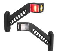 Justech 2 X 6LED Luci di Posizione Laterali Indicatore Ingombro 12/24V Luce Ingombro Camion Omologata ECE Impermeabile IP65 Luci Posizione 3 Lati 3 Colori 187mm per Camion/Rimorchio/RV