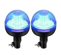 Justech 2 X Luce Lampeggiante Stroboscopica 40LED 12V/24V Impermeabile con 3 Modalit¨¤ Illuminazione Avviso di Lampeggiamento Palo DIN Arancione per Rimorchio Trattore Camion-Blu