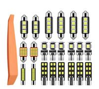 Justech 22pz LED Can-bus Spzenza Errori del Festone LED SMD Lampadine Lampadine Tettuccio Lampadine per Luci Interne Auto LED Targa a LED Cupola del Festone C5W T10 168 194 2825 Xenon -Bianco