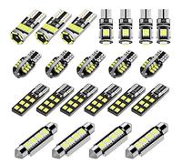 Justech 22Pz Luce LED 4x C5W 42mm LED Can-Bus SMD Senza Errori LED Lampadine Auto Cupola del Festone Luci Interne Auto Dome Luce Targa Festoon Illuminazione 6000K Xeno Bianco C5W T10 168 194 2825