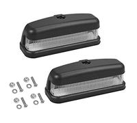 Justech 2PCS Luce Targa Impermeabile 2x6 LED Fanale Posteriore Luce Portatarga Universale per 12V-24V Auto Rimorchio Camion Furgone -E-marked