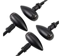 Justech 4pz 12V Indicatori di Direzione Minifrecce 12 LED Luce Ambra per Moto Scooter 4x12LED Mini Frecce Impermeabile Lampadina Segnale Universale per Motocicletta Motorino - Nero
