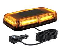 Justech 6 - COB LED 60W Lampeggiante Arancione LED Strobo Spia 12V 24V Luci Lampeggianti Emergenza Fari Stroboscopiche con Base Magnetica per Auto Rimorchio Camion Furgone Van Caravane