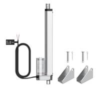 Justech Attuatore Lineare Motore Multifunzione 12V DC 1500N 300mm Sollevatore Corsa Motore Elettrico Per Auto Automobile RV Elettrico Apricancello Industriale Macchine Agricole-Argenteo