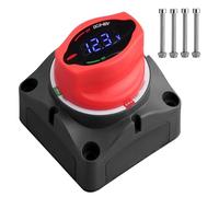 Justech Disconnettore Batteria Auto con Display LED Interruttore Batteria 5-60V 250A Disconnettore Batteria 1-2-Entrambi-Off per Auto, Veicoli, Camper, Roulotte, Barca (On/Off)