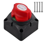 Justech Interruttore Batteria 12-48V 275A - Interruttore Manuale Disinseritore Batteria ad Alta Resistenza per Auto, Veicoli, Camper, Roulotte, Barca (On/Off) Impermeabile