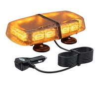 Justech Luce Stroboscopica d'Avvertimento 72 LED-12/24V Luci Lampeggianti Emergenza 7 Modalità Flash+Doppio Interruttore con Base Magnetica per Auto Rimorchio Camion Caravane ecc - E-mark