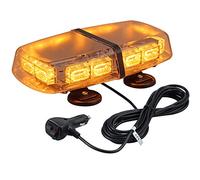 Justech Luce Stroboscopica d'Avvertimento 72 LED-12/24V Luci Lampeggianti Emergenza 7 Modalità Flash+Doppio Interruttore con Base Magnetica per Auto Rimorchio Camion Caravane ecc - E-mark