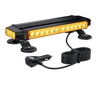 Justech Luci Lampeggianti 30 LED Luce Stroboscopica D'avvertimento 12/24V-30W Impermeabile Controllo Doppio Interruttore con Base Magnetica Universale per Veicolo Rimorchio Caravan Camion Trattore