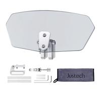 Justech Parabrezza Moto Spoiler di Estensione Parabrezza del Vento con Clip Regolabile Cupolino Spoiler Parabrezza Prolunga Deflettore Universale per Moto -Titanio