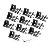 Justech Profilo angolare in alluminio 4040, 10 angoli angolari, materiale di fissaggio per estrusione in alluminio, raccordo angolare da parete, materiale di montaggio per struttura in alluminio,