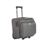 JustGlam - Bagaglio a mano da cabina pilotina porta pc 2 ruote compatile per voli low cost art 6805 / grigio