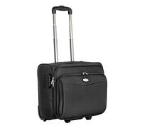 JustGlam - Bagaglio a mano da cabina pilotina porta pc 2 ruote compatile per voli low cost art 6805 / nero