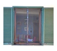 JustGo - Tenda Zanzariera Magnetica Per Finestra, Nera, 90 X 160 Cm