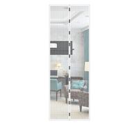 JustGo Zanzariera Magnetica Porta Finestra Adattabile e Regolabile, Chiusura Automatica a Calamite, Istruzioni di Montaggio Chiare, Calamite Potenti, Bianco, 90 x 260 cm