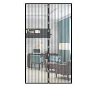 JustGo Zanzariera Magnetica Porta Finestra Adattabile e Regolabile, Chiusura Automatica a Calamite, Istruzioni di Montaggio Chiare, Calamite Potenti, Nero, 150 x 260 cm