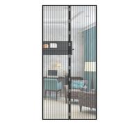 JustGo Zanzariera Magnetica Porta Finestra Adattabile e Regolabile, Chiusura Automatica a Calamite, Istruzioni di Montaggio Chiare, Calamite Potenti, Nero, 120 x 260 cm