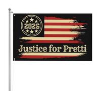 Justice For Alex Pretti Flag Sign 2x3 Double Sided Ice Out God Bless Pretti Flag Banner Tapestry For Festival Party Holiday No Flagstand