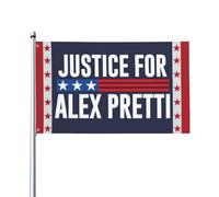 Justice For Alex Pretti Flag Sign 2x3 Ice Out God Bless Pretti Flag Banner Tapestry For Festival Party Holiday No Flagstand