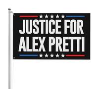 Justice For Alex Pretti Flag Sign 3x5 Double Sided Ice Out God Bless Pretti Flag Banner Tapestry For Festival Party Holiday No Flagstand