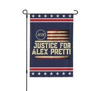 Justice For Alex Pretti Garden Flag 12x18 Ice Out Yard Sign No Flagstand Double Sided
