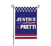 Justice For Alex Pretti Garden Flag 28x40 Ice Out Yard Sign No Flagstand Double Sided