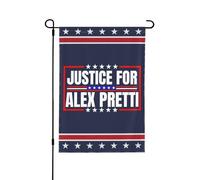 Justice For Alex Pretti Garden Flag 28x40 Ice Out Yard Sign No Flagstand Double Sided